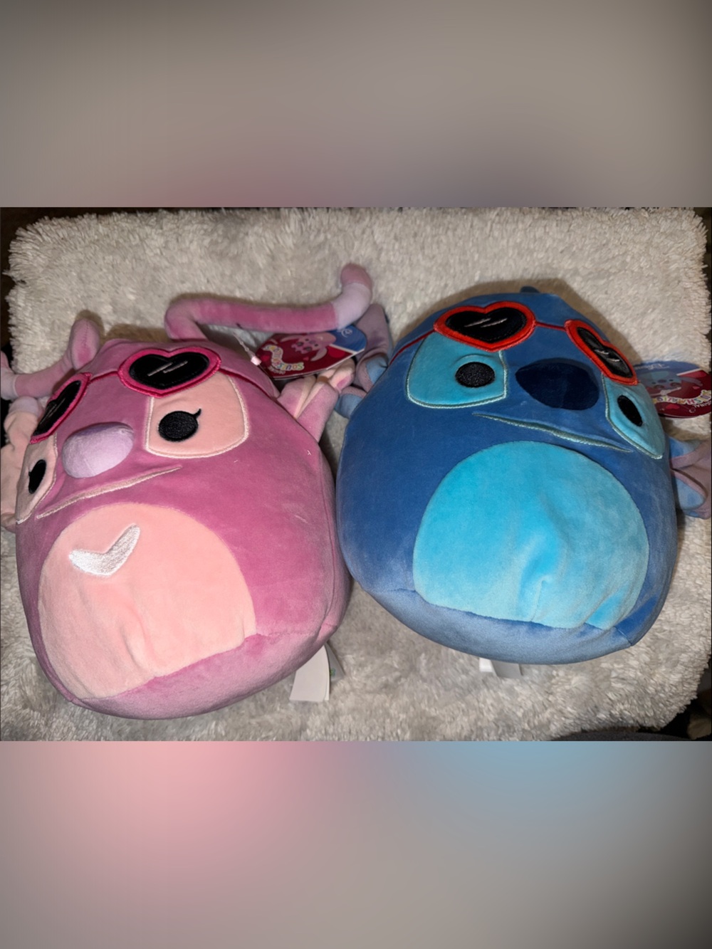 Disney Stitch and Angel Squishmallow Plushies